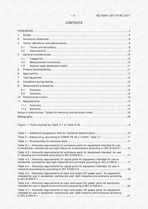 IEC62041 2017变压器 电源 电抗器和类似产品 电磁兼容 EMC 要求 完整英文版 32页 制造文档类资源 CSDN下载